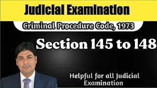 Maintenance of Public Order  Section 145 to 148  Lectures on Judicial Examination  CrPC Part 52 [upl. by Garnes635]