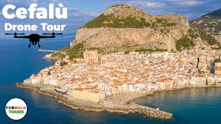 Cefalù Sicily Drone Tour 4K [upl. by Doownelg]