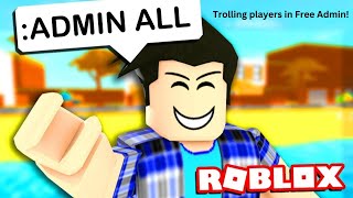 Trolling Players in free admin in Roblox [upl. by Ahsel]