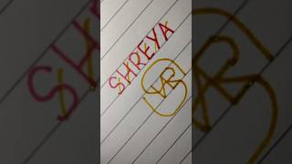 SHREYA name logo shorts artist art trending [upl. by Ihtak]