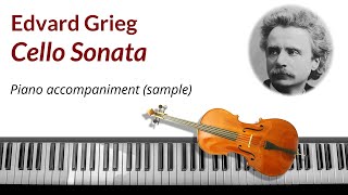 Grieg Cello Sonata  piano accompaniment backing tracks sampledemo [upl. by Okier]