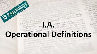 How to write operational definitions of IVs and DVs  IB Psych [upl. by Inait455]