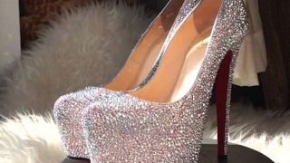 Christian Louboutin Daffodile 160mm Strass Swarovski Aurora Boreale [upl. by Eidur]