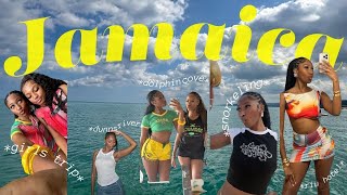 JAMAICA VLOG The ULTIMATE Girls Trip Dunns River Riu Resort Montego Bay Bamboo Rafting etc [upl. by Paradies641]