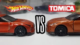 HOT WHEELS VS TOMICA  17 Nissan GTR R35 Comparison [upl. by Laurin253]