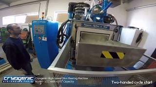 Cryogenic Systems amp Parts LCC 6000 Cryogenic Deflashing Machine Demo [upl. by Nnylylloh]