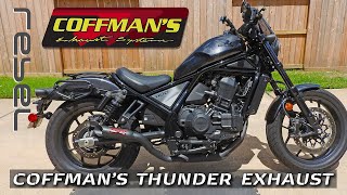 REBEL1100 Coffmans THUNDER Exhaust for the 2021 Honda Rebel 1100 [upl. by Mair]