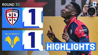 CAGLIARIVERONA 11  HIGHLIGHTS  A Point Apiece in Race for Survival  Serie A 202324 [upl. by Landa]