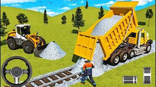 Railroad Builder Simulator 3D  Train Station Road Construction Game  Android GamePlay [upl. by Wailoo]