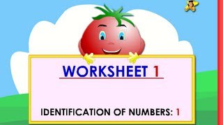 Kindergarten learning numbers worksheets  number 1 [upl. by Malina]