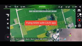 Litchi app tracking feature testing for DJI mini2  500 mt height achieved but lost tracking [upl. by Analed13]