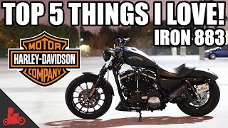 5 Things I LOVE about the Harley Iron 883 Sportster [upl. by Mckenna]