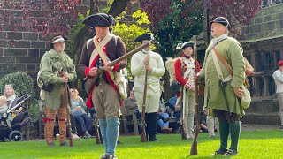 Troops and Firearms Display of 6th Virginia Regiment  Reenactment Weekend at Oakwell Hall [upl. by Solrak]