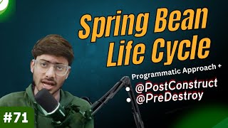 Spring Bean Life Cycle Programmatic usign Approach amp PostConstruct and PreDestroy annotation [upl. by Hough968]