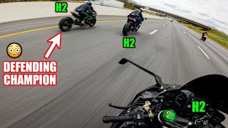 Worlds QUICKEST Ninja H2s Battle It Out 😤  Hayabusa S1000rr R1 RSV4 ZX10r Paingale V4R [upl. by Cod]