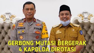 Mutasi Polri 4 Kapolda dan Wakapolda Berganti Irjen Pol Yudhiawan Kini Kapolda Sulsel [upl. by Anivlek438]