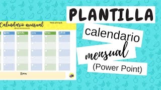 Como hacer un calendario mensual en Power Point [upl. by Mosby]