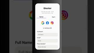 Medical app signup signin UI with React Native  reactnative appdevelopment [upl. by Ashman]