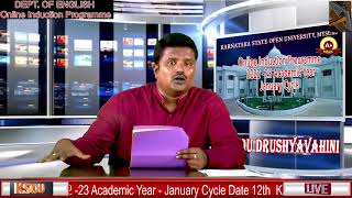 KSOU DEPT OF ENGLISH Online Induction Programme 2022 23 Academic Year January Cyclestudio ksou [upl. by Mackenie377]