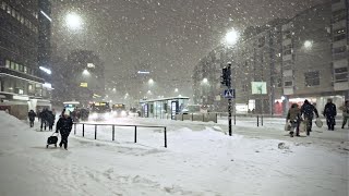 Heavy Snowfall in Helsinki Finland ❄️☃️🌨️ 18 January 2024 [upl. by Etnoved167]