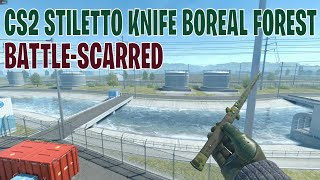 Stiletto Knife Boreal Forest BattleScarred  CS2 Skin Showcase 269 [upl. by Faline]