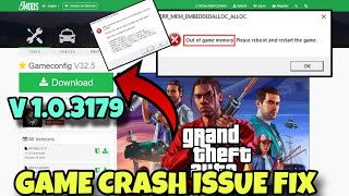 HOW TO INSTALL GAMECONFIG FOR GTA 5 1031790 VERSION  GAME CRASH ISSUE FIX  GAMECONFIG V325 [upl. by Landy]