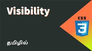 CSS Visibility Property Explained in Tamil [upl. by Baras]