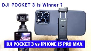 DJI POCKET 3 vs iPhone 15 Pro Max  Night Video Test 4K UHD [upl. by Llerrud]