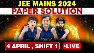 JEE Main 2024  4 April Shift 1 Paper Discussion JEE Main 2024 Answer Key amp Detailed Sol  eSaral [upl. by Gainer]