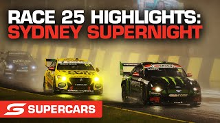 Race 25 Highlights  Armor All Sydney SuperNight  Supercars 2021 [upl. by Ellehcer]