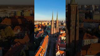 Ostrów Tumski we Wrocławiu drone travel dji polska wroclaw wrocław wroclove polandtourism [upl. by Aiehtela]