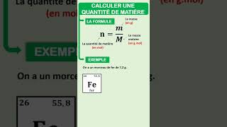 Comment calculer une quantité de matière shorts [upl. by Ticknor]