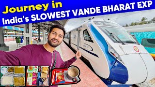 Travelling in INDIAS SLOWEST VANDE BHARAT EXPRESS TRAIN [upl. by Canty]