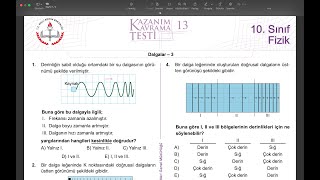 10 SINIF FİZİK KAZANIM TEST 13 ÇÖZÜM 20222023 [upl. by Lindgren]