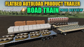 Flatbed 51ft AutoLoad Product Trailer Beta2 quotMod Reviewquot Farming Simulator 19 [upl. by Anahahs]