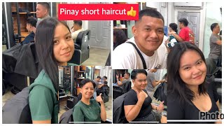 Haircut of criminology studentBefore and after👍 pinayshorthaircut [upl. by Odille280]