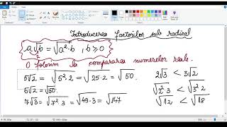 Introducerea factorilor sub radical [upl. by Assirek]