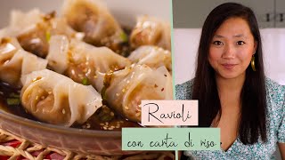 RICETTA RAVIOLI CINESI SENZA GLUTINE  facilissimo con i fogli di riso [upl. by Katzir]