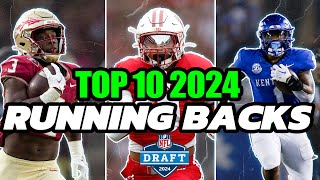 Top 10 Running Backs for the 2024 NFL Draft  Dynasty Football [upl. by Hamlani926]