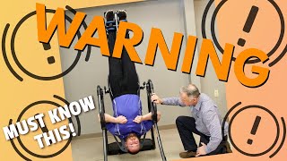 Sciatic Pain Relief with Inversion Table Warning You Must Know 3 Things [upl. by Efram]