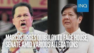 Marcos urges Quiboloy to face House Senate amid various allegations [upl. by Wenn]