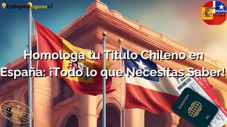 Homologa tu Título Chileno en España ¡Todo lo que Necesitas Saber 🎓 [upl. by Stefanie434]