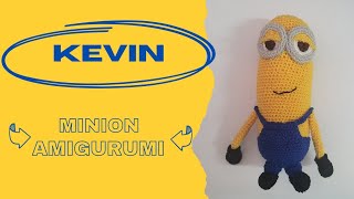 Minion Kévin em Crochet  Amigurumi  Mínimos [upl. by Loy]