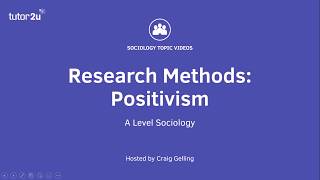 Research Methods Positivism Sociology Theory amp Methods [upl. by Kitrak]