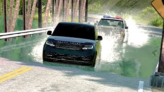 Cars Vs Flooded Road  BeamNGDrive [upl. by Allenod]