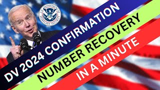 How to Recover DV 2024 Forgotten Confirmation Number  DV 2024 Result  US immigration [upl. by Aurea972]