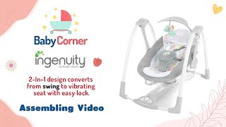 ingenuity Power Adapt convertme swing2seat portable swing assembling video youtube 500subs [upl. by Anniram]