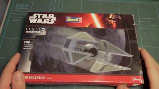 Revell Tie Interceptor Whats in the box pre build review [upl. by Aihn]