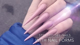 How to Do Stiletto Gel Nails  Crispynails ♡ [upl. by Hughett]