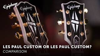 Compared Epiphone amp Inspired By Gibson Custom Les Paul Custom [upl. by Mezoff]